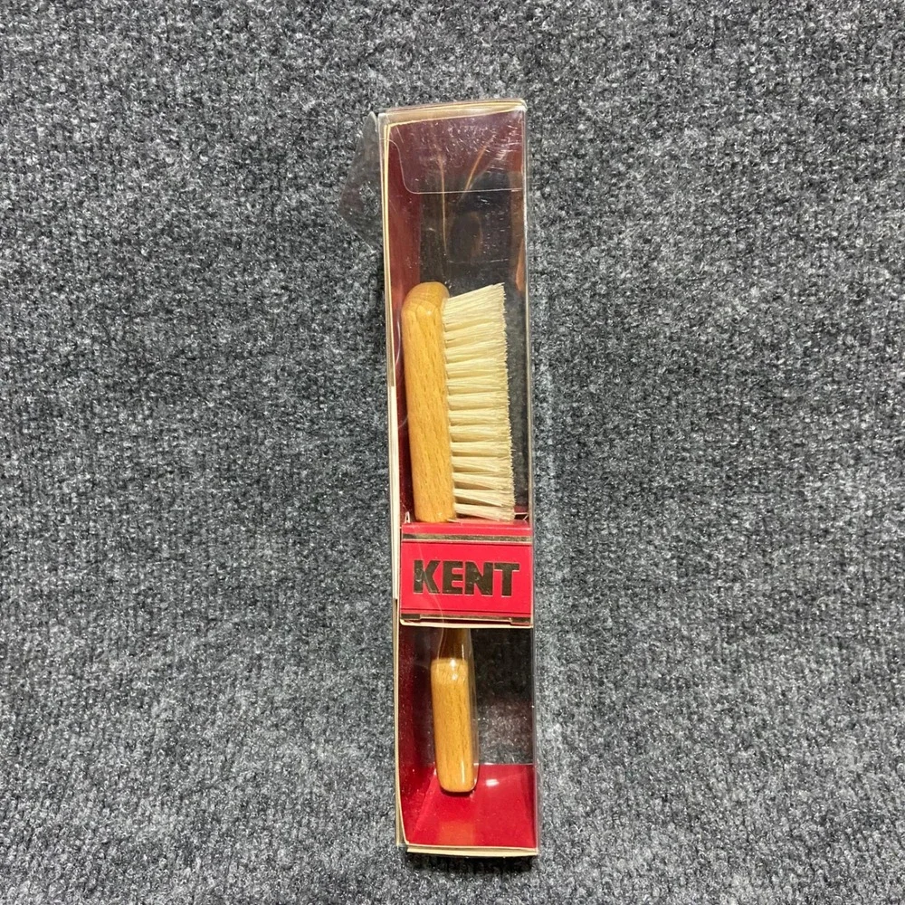 Kent OG4 VTG Mens Grooming Real Bristle Beechwood Hair Brush Made in England